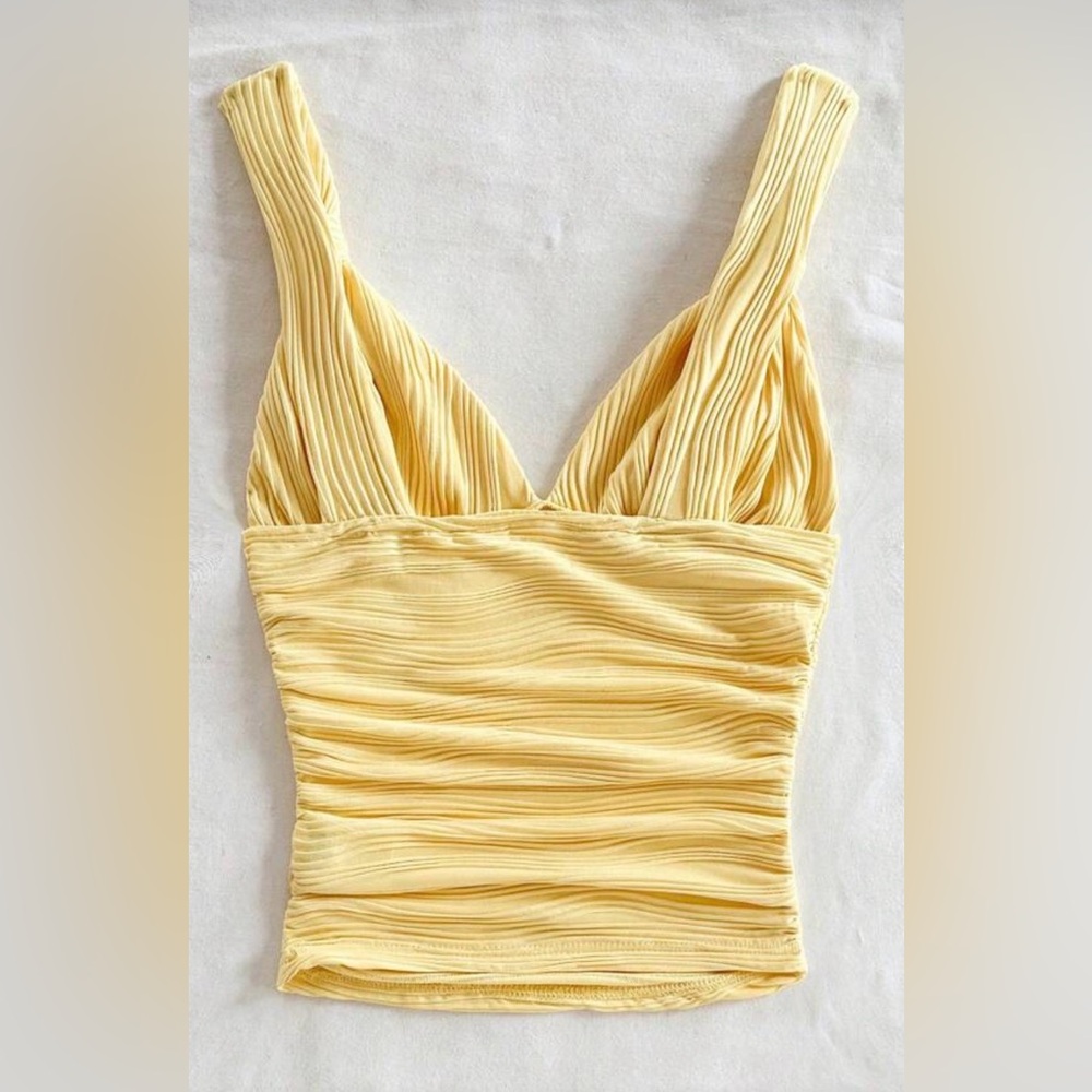 Yellow Ruched Top - Picture 2 of 4